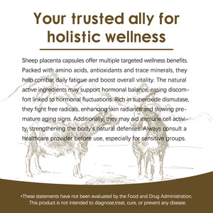 Cápsulas de Extracto de Placenta de Oveja con Semilla de Uva y Colágeno de Pescado |   300 mg de Placenta de Oveja Liofilizada por Porción - Product Image 6