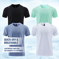 Personaliza tu propia camiseta deportiva de secado rápido para clubes, reflectante, para correr de noche, agradable al tacto, ligera y sin estampado.
