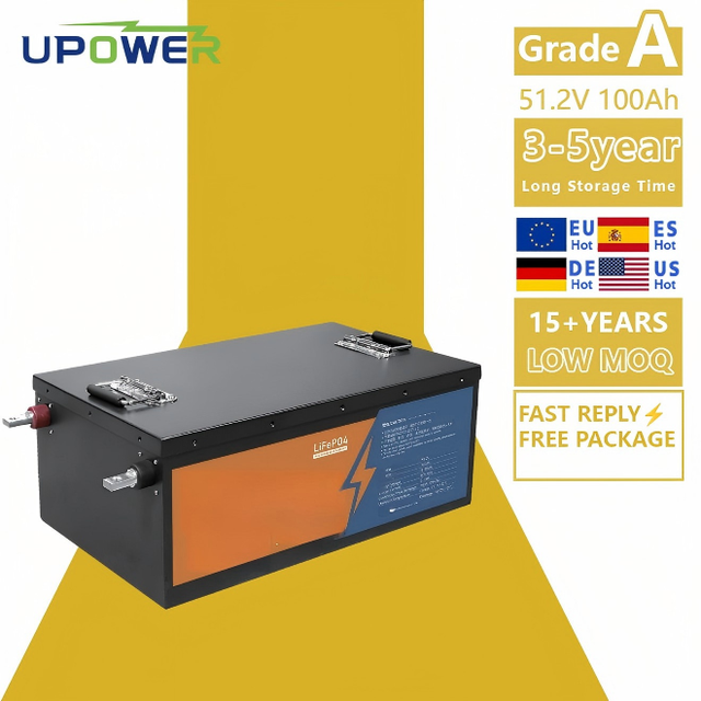 ULi Customizable 51.2V 100Ah LiFePO4 Lithium Ion Semi-solid State Battery Pack 6000 Cycles -20~60C 44KG for Golf Cart Solar