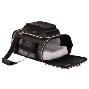 Havayolu onaylı nefes katlanabilir yumuşak taraflı örgü açık kedi çantası Pet köpek taşıyıcı köpek seyahat çantası - Product Image 4