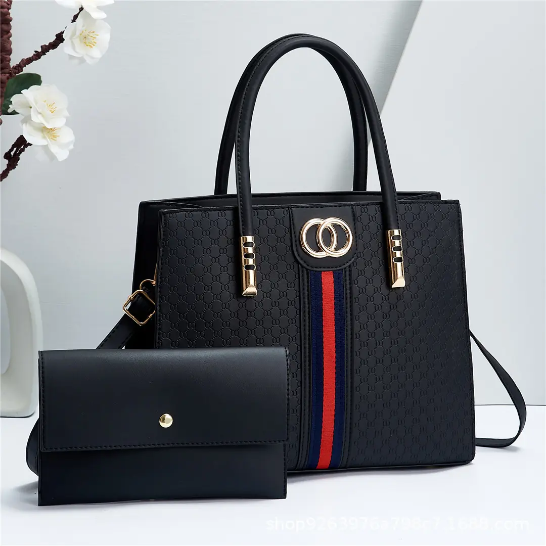 2023 Schlussverkauf Luxus-Set Tasche einfacher Geschäfts-Typ Handtaschen für Damen kariert Damen Getreide retro Textur-Handtaschen Luxus