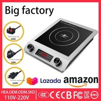 Nueva Cocina de Inducción Eléctrica con Pantalla Táctil de 3500W, Cinco Niveles de Ajuste, Temporizador, Control de Temperatura, Superficie Plana