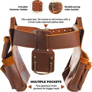 Pochette en cuir véritable pour ceinture à outils pour hommes ouvriers de la construction-OEM/ODM Sac supporté pour les charpentiers charpentiers électriciens couvreurs - Product Image 2