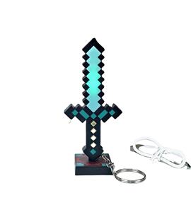 <span class=keywords><strong>Mine</strong></span> Pixel <span class=keywords><strong>Craft</strong></span> Mini jouet Pixel arc et flèche sac pendentif PVC doux bombe lumière porte-clés jouet et bijoux en gros - Product Image 1