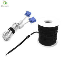 Attache réutilisable haute performance dos à dos boucle de crochet gestion des câbles attache de câble extensible et réutilisable en rouleau