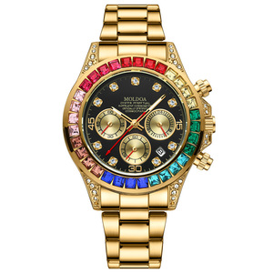 Relógio Clássico A59 para Homens, Luxuoso Esportivo Masculino de Quartzo com Data e Cronógrafo, Pulseira de Aço Inoxidável, Relógio de Pulso À Prova D'água 3ATM - Product Image 2