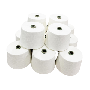 เส้นด้ายแฟนซีผสมโพลีเอสเตอร์/ฝ้ายสีขาว สำหรับงานเย็บผ้าและงานปัก - Product Image 1