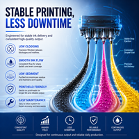 Encre éco-solvant pour Epson XP600 TX800 DX5 1L CMYK Recharge pour impression graphique publicitaire et autocollants en vinyle