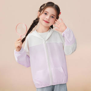 Vestes légères d'été pour garçons et filles, manteaux colorés pour enfants, vêtements d'extérieur respirants à capuche pour tout-petits - Product Image 1