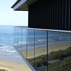 One-stop Aluminum U Channel Tempered Glass <strong>Railing</strong> Outdoor Outside Balcony Safety Balustrades &amp; Handrails <strong>Railing</strong> Kits - Product Image 2