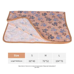 Haustier-Ganzjahresdecke aus warmem Coral-Fleece, nicht wasserdicht, einseitig bedruckt, für Katzen und Hunde, Haustierbedarf, Matte - Product Image 2
