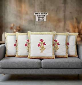 Housse de coussin en coton de qualité supérieure, faite à la main, imprimée, pour canapé, salon et chambre à coucher, disponible en gros - Product Image 6