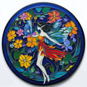 Personnalisable la déesse sainte avec un design floral coloré parfait pour l'amélioration de l'habitat ou la décoration de plaques - Product Image 4
