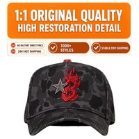 Casquette Baez avec broderie dragon, 5 panneaux, doublure en satin colorée de luxe, strass et épingles métalliques, casquettes Baez tendance, casquettes X Shifu