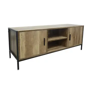 TV cabinet living room Furniture Sets Modern Metal Wood Media Entertainment Console Center Television TV Stand