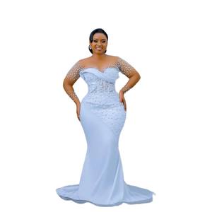 Nuevo Vestido <span class=keywords><strong>de</strong></span> Novia 2025, Antiestático, Hombros Descubiertos, Escote Redondo, Talla Grande, Elegante y Estilizador, con Cola para Boda - Product Image 5