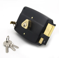 Serrure de jante durable antivol de haute qualité et étanche avec cylindre en laiton à clé noire pour une épaisseur de 35 à 50mm