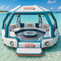 Plateforme flottante gonflable pour les loisirs à la maison sur le lac, quai aquatique spacieux pour les fêtes, la détente et les activités ludiques