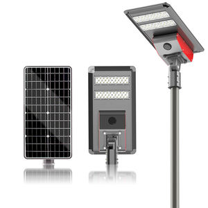 Farola Solar Todo en Uno de 60W LED IP66 Impermeable para Exteriores, de Aleación de Aluminio, Montaje en Pared, Luz Diurna 5000K, Alimentada por Energía Solar - Product Image 2
