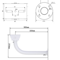 32CM 36CM CCTV Accessoires Chine En Gros Bec De Canard Surveillance Stand Montage Mural En Alliage D'aluminium En Forme De L CCTV Support