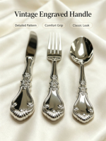 Ensemble de couverts de luxe en acier inoxydable 304 poli miroir, vaisselle de qualité alimentaire pour restaurant, hôtel, mariage, cadeau