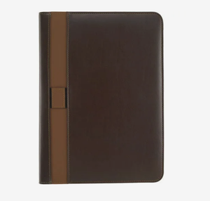 Porte-documents à fermeture éclair de style vintage avec logo personnalisé, organiseur en cuir PU, exécutif, 30 feuilles - Product Image 5
