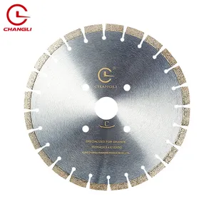 OEM güç araçları K yuvası segmentli granit 14 "350mm dairesel elmas testere bıçağı kesme diski taş granit