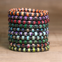 Bracelet élastique en pierres naturelles impériales, perles d'hématite, style bohème, pour femmes et hommes, idéal pour l'été et la plage, empilable, best-seller