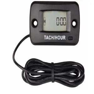 Tachymètre numérique LCD universel pour moteur à essence Compteur horaire pour moto Tachymètre pour tondeuse à gazon