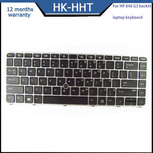 Clavier interne pour ordinateur portable HK-HHT US pour <span class=keywords><strong>HP</strong></span> EliteBook 840 850 <span class=keywords><strong>820</strong></span> 845 855 <span class=keywords><strong>G3</strong></span> G4, clavier anglais - Product Image 5