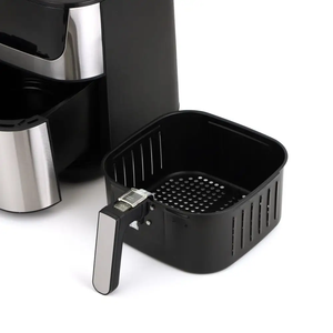 Nueva Cocina eléctrica 5.5L Freidoras de aire Freidora de aire de acero inoxidable digital Cocina antiadherente con olla doble - Product Image 4