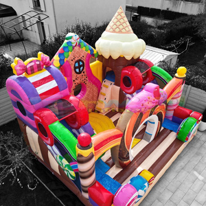 Château gonflable licorne combiné en vinyle avec trampoline gonflable et maison de rebond, expédition par mer - Product Image 4