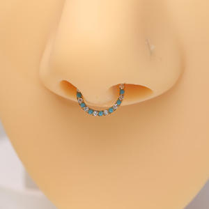 Nuovo Piercing al Naso in Titanio G23 con Opale, Gioielli <span class=keywords><strong>per</strong></span> Matrimoni con Sezione a Spirale <span class=keywords><strong>per</strong></span> Cartilagine - Product Image 4