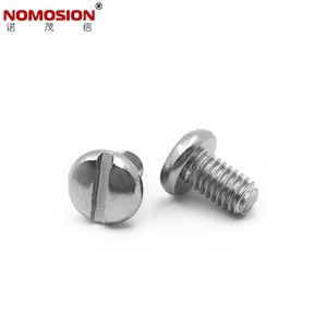 Tornillo de máquina NOMOSION de acero con cabeza redonda y ranurada M3.5x6 cromado para maquinaria - Product Image 3