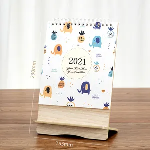 2021 Customized Personalized Hot Sale Calendars Gifts with Wooden Base