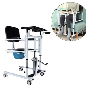 Multifunctional Portable Transfer Aids Bathroom Shower Patient Lift Wheelchair for Home Chair Commode with Bedpan