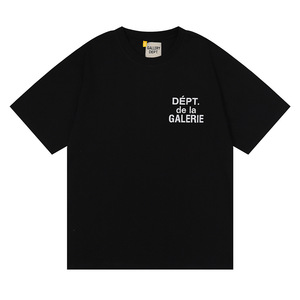 T-shirts décontractés pour hommes Gallery Fashion Designer, manches courtes, 100% coton, 260 grammes, vintage, été, uni, logo tricoté, lettres, nouveauté - Product Image 1
