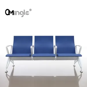 Hot Sell 3/4/5 seater Aluminum PU Waiting Room Bench Airport Chair Hospital Waiting Chairs With USB Power Charge