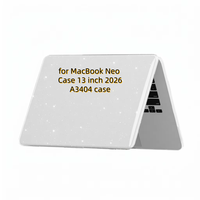 Coque de clavier de luxe scintillante pour MacBook Neo Case A3404 13 pouces 2026, antichoc avec béquille, robuste