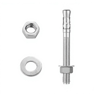 Ancrage à coin amovible en acier au carbone galvanisé de 10 pouces (M10) avec finition or et argent pour l'ancrage - Product Image 1