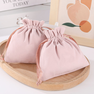 Customized Logo Velvet Bags Drawstring Jewelry Packaging <b>Pouch</b> Gift Jewelry Storage Bag - Product Image 2