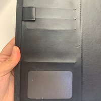 Porte-documents A5 personnalisé en cuir PU noir avec fermeture éclair, classeur à 6 anneaux, porte-documents pour réunions d'affaires, porte-documents à feuilles mobiles, étui pour classeur