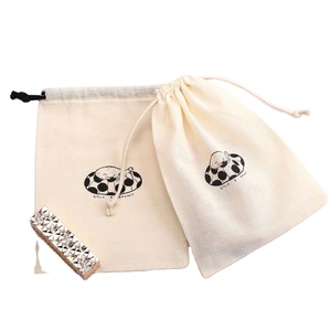 Pochette à bijoux en toile de coton écologique, petite, avec impression de logo personnalisé, pour peigne, parfum, cosmétiques, emballage cadeau, sac anti-poussière en coton - Product Image 1