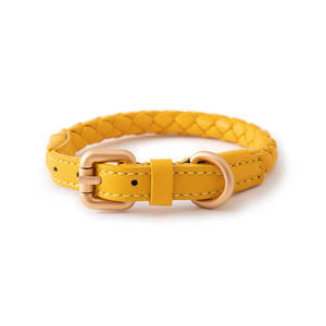 <span class=keywords><strong>Collar</strong></span> y correa de cuero suave para perro, diseño al por mayor, personalizado, hecho a mano, de lujo, trenzado, pequeño, grande, para mascotas, cuerda para caminar - Product Image 5