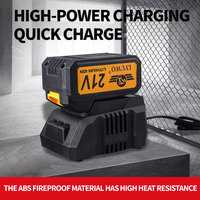 Chargeur de batterie pour outils électriques sans fil avec protection contre les surcharges et les courts-circuits, double indicateur LED, prise EU/US