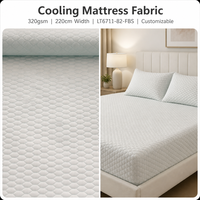 Tissu de literie rafraîchissant avec logo personnalisé, vente en gros, 320 g/m², respirant, pour matelas, tapis rafraîchissants et draps-housses, certifié REACH