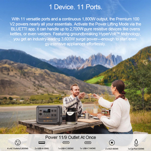 Générateur solaire <span class=keywords><strong>BLUETTI</strong></span> 1800W 2KW Batterie <span class=keywords><strong>Lifepo4</strong></span> Station d'alimentation portable d'urgence pour la maison et l'extérieur avec charge sans fil - Product Image 5