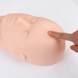 Tête de mannequin en silicone pour extension de cils, pour entraînement, vente en gros