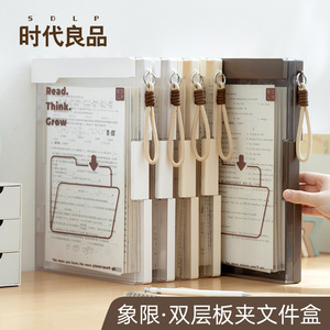 A4 Multifunctional <b>Folder</b> Clipboard Transparent <b>Plastic</b> Storage Box Student Writing Pad Test Paper Organizer - Product Image 2