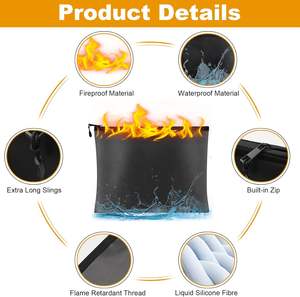 Bolsa para Documentos A4 de Dos Piezas, Resistente al Fuego y al Agua, para Documentos Legales, Pólices de Seguro, Dinero en Efectivo, para Archivo Seguro - Product Image 2